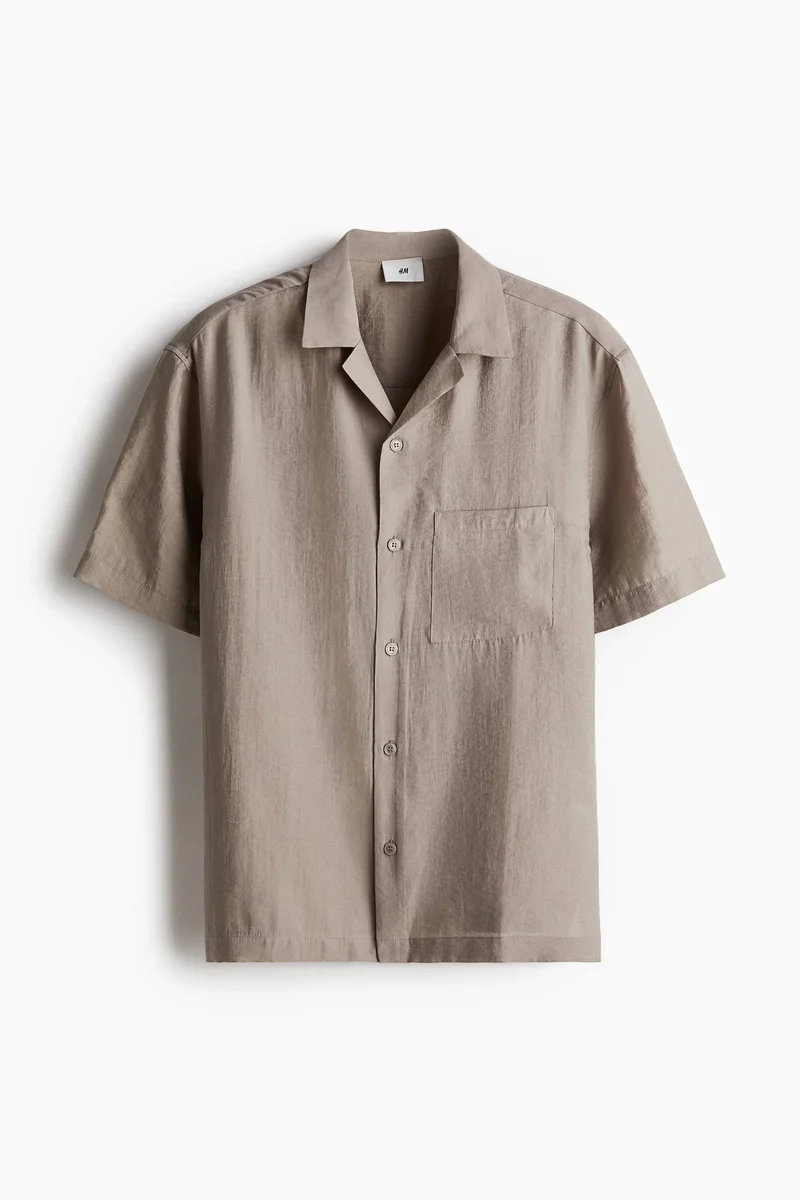 H&M Regular Fit Lyocell-blend resort shirt