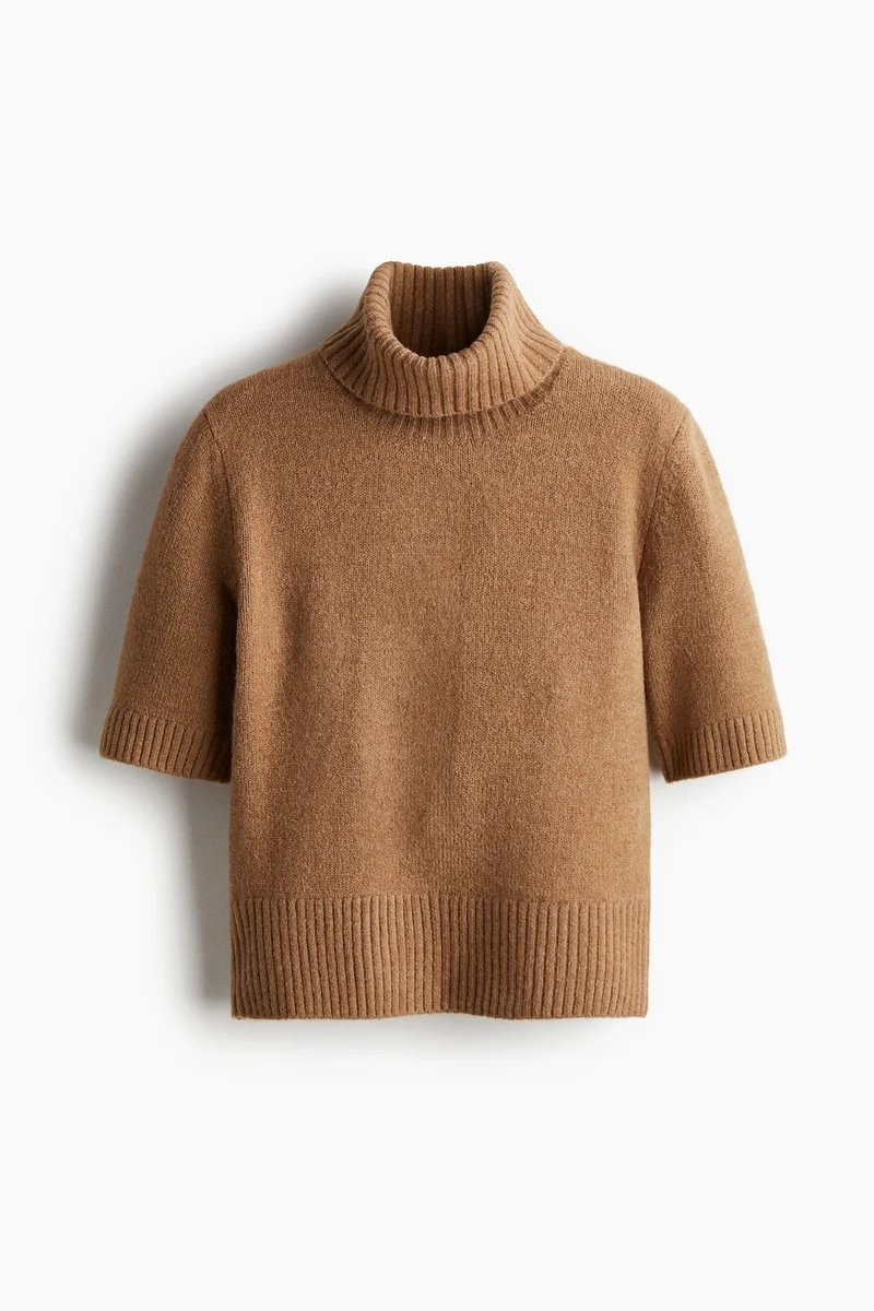 H&M Knitted polo-neck top