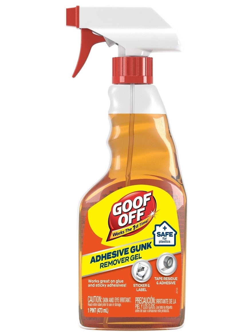 Goof Off Adhesive Gunk Remover Gel 473ml – Powerful Glue, Sticker & Residue Remover for Tape, Tar, Grease & Sticky Messes, Fast-Acting Surface Cleaner for Home, Office & Automotive Use - Image 1