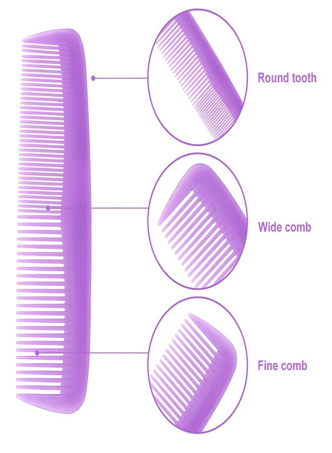 Bexter Pack of 6 Unbreakable Dual-Bristle Hair Combs, 5 Inch Assorted Colors - Strong Flexible Styling Comb Set for All Hair Types - Image 3