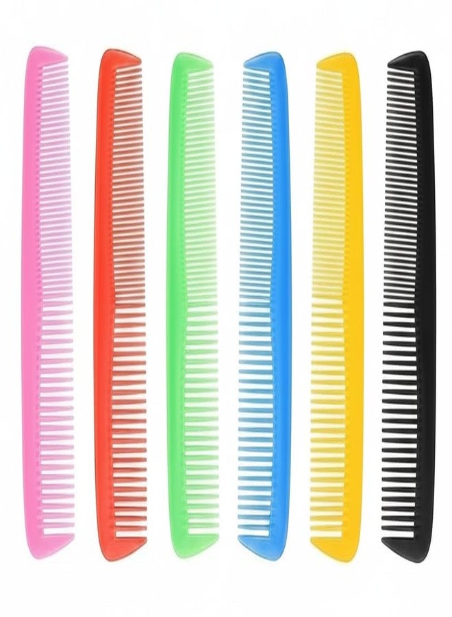 Bexter Pack of 6 Unbreakable Dual-Bristle Hair Combs, 5 Inch Assorted Colors - Strong Flexible Styling Comb Set for All Hair Types - Image 1