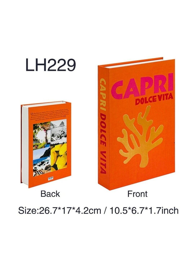 Generic Collapsible Bohemian Bliss: Capri Dolce Vita Hardcover Fake Book for Coffee Table Décor  - Image 2
