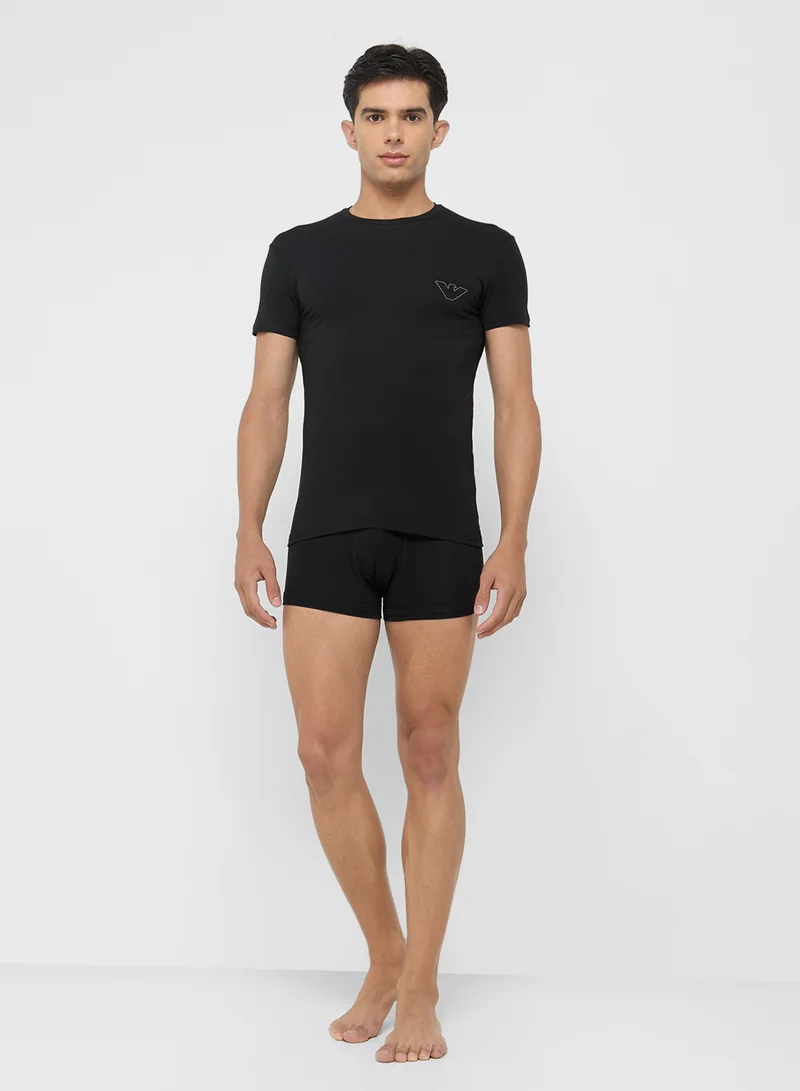 EMPORIO ARMANI Essential Crew Neck and Trunks Set