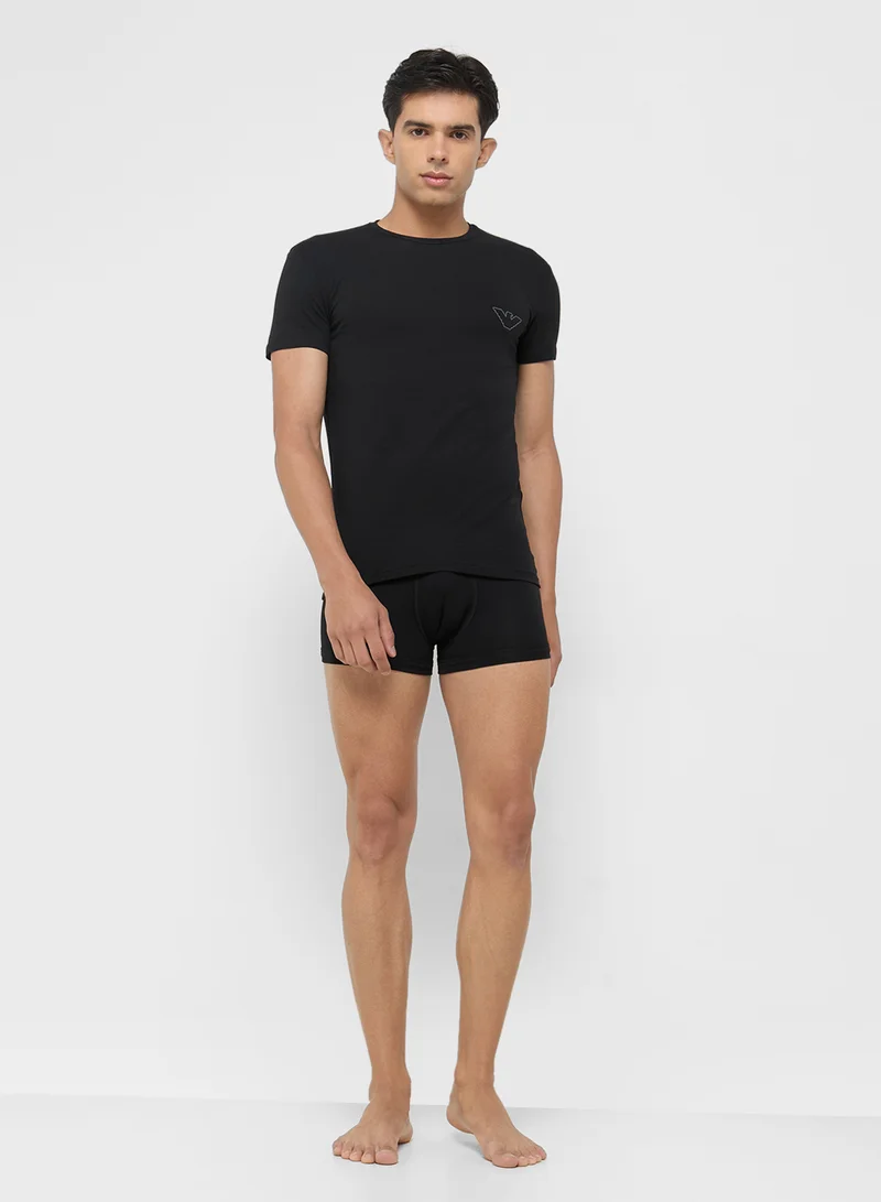 امبوريو ارماني Essential Crew Neck and Trunks Set