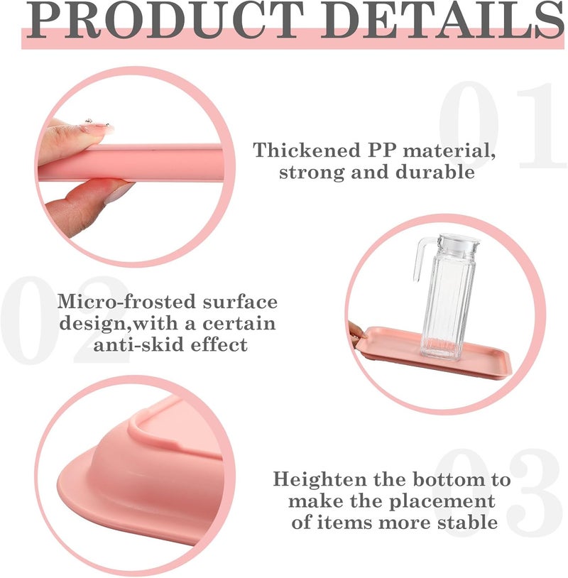 Uiifan 20 Pcs Thicken Plastic Cafeteria Trays Fast Food Serving Tray Bulk Rectangular Serving Trays Restaurant Lunch Trays for Kitchen Hotel Dinner PartyLargeBrilliant Colors - Image 5