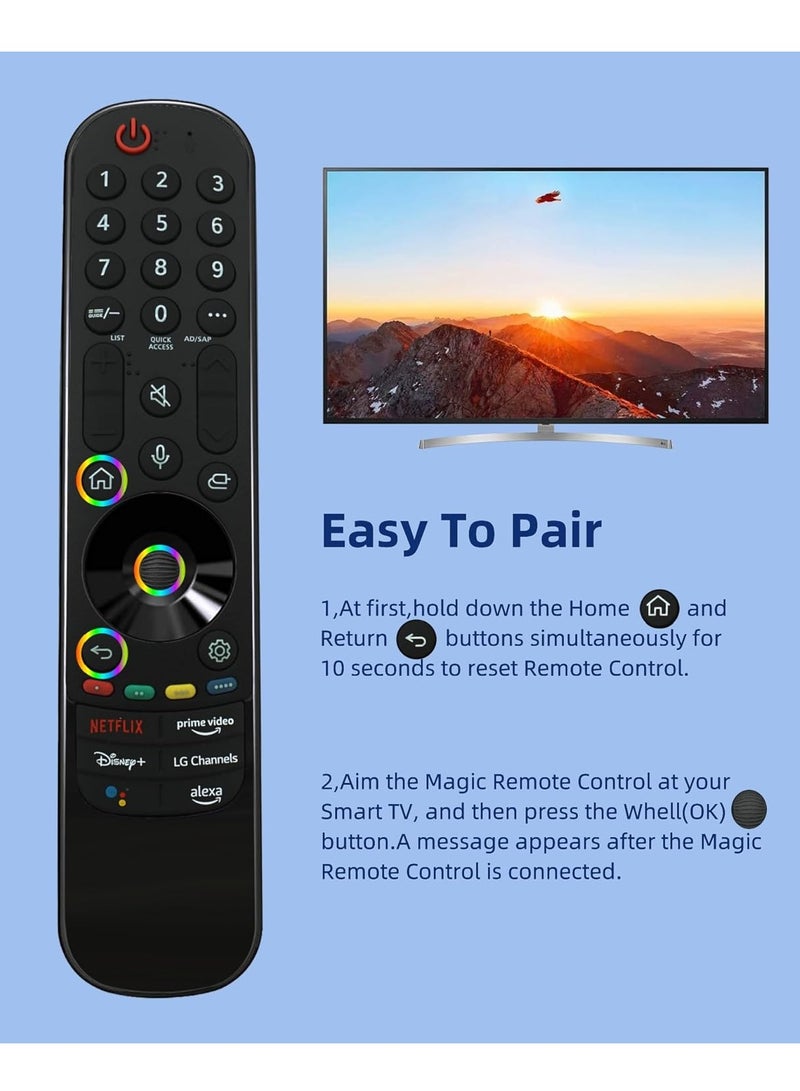 ELTRAZONE 2024 New Magic Remote AN-MR22GA Replacement for LG Smart TVs – Voice and Pointer Function, Compatible with 2021, 2022, 2023 LG UHD, OLED, QNED, NanoCell Models (MR22GA) – Easy Control, Battery Included - Image 4