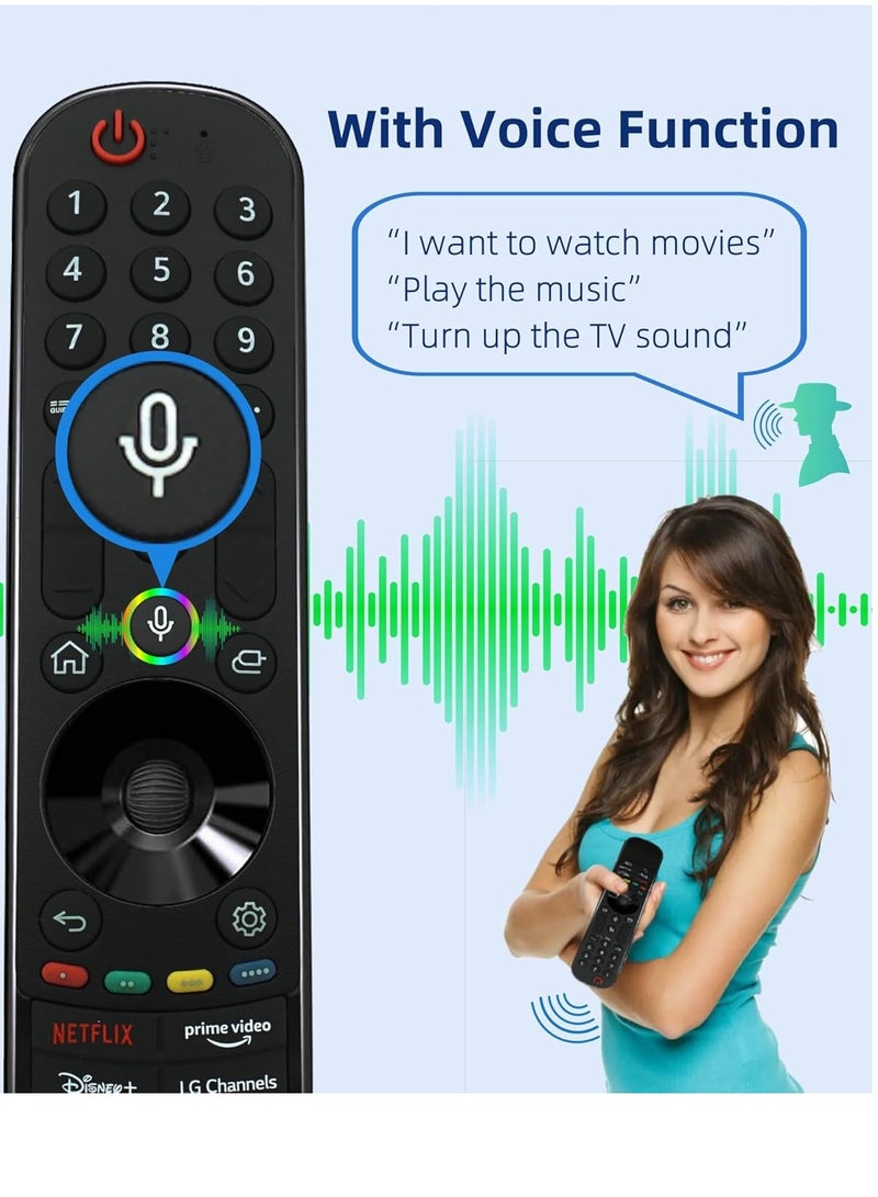 ELTRAZONE 2024 New Magic Remote AN-MR22GA Replacement for LG Smart TVs – Voice and Pointer Function, Compatible with 2021, 2022, 2023 LG UHD, OLED, QNED, NanoCell Models (MR22GA) – Easy Control, Battery Included - Image 5