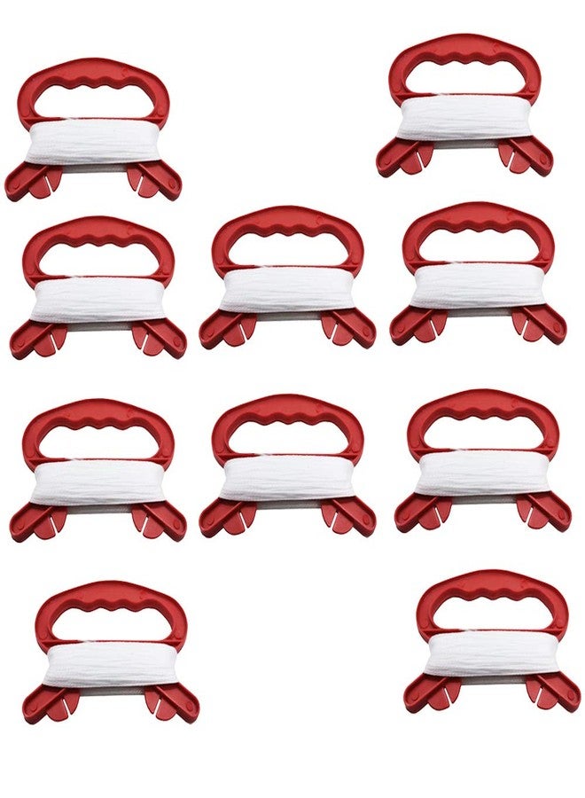 Xinlinke Pack of 10 Mini Small Kite Reel Winder Grip Line Board Red with 30m String for Beginner Fly Tiny Kites - Image 1