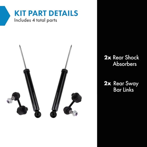 TRQ Rear Suspension Kit Shock Absorber Sway Bar Stabilizer Link Compatible with 2017-2020 Hyundai Elantra - Image 2