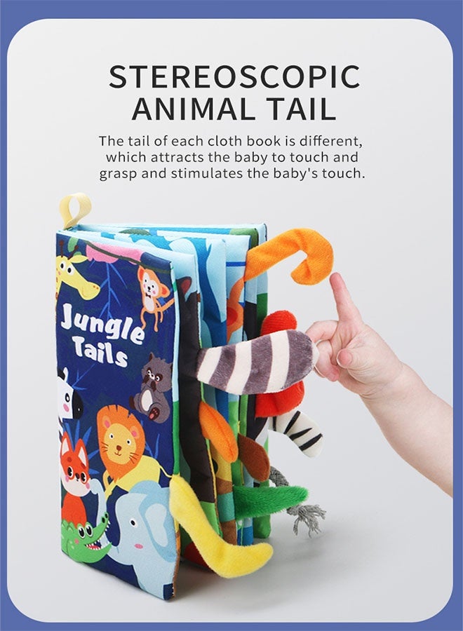 Baby 3D Soft Cloth Book, Sensory Enlightenment, Non-Toxic Washable, Hanging Teething Ring, Animal Cognition, Fine Motor Skills Training - Image 1