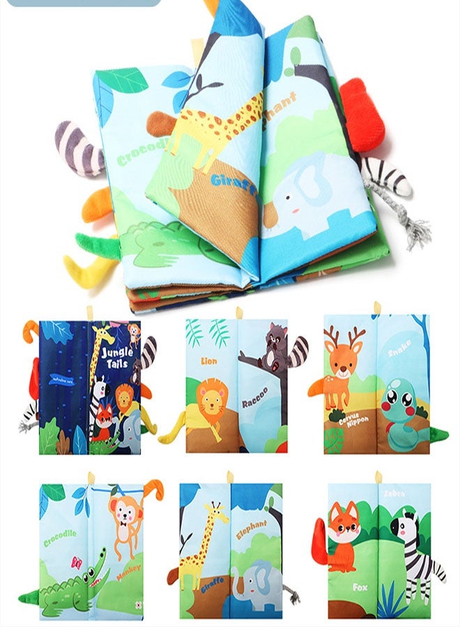 Baby 3D Soft Cloth Book, Sensory Enlightenment, Non-Toxic Washable, Hanging Teething Ring, Animal Cognition, Fine Motor Skills Training - Image 4