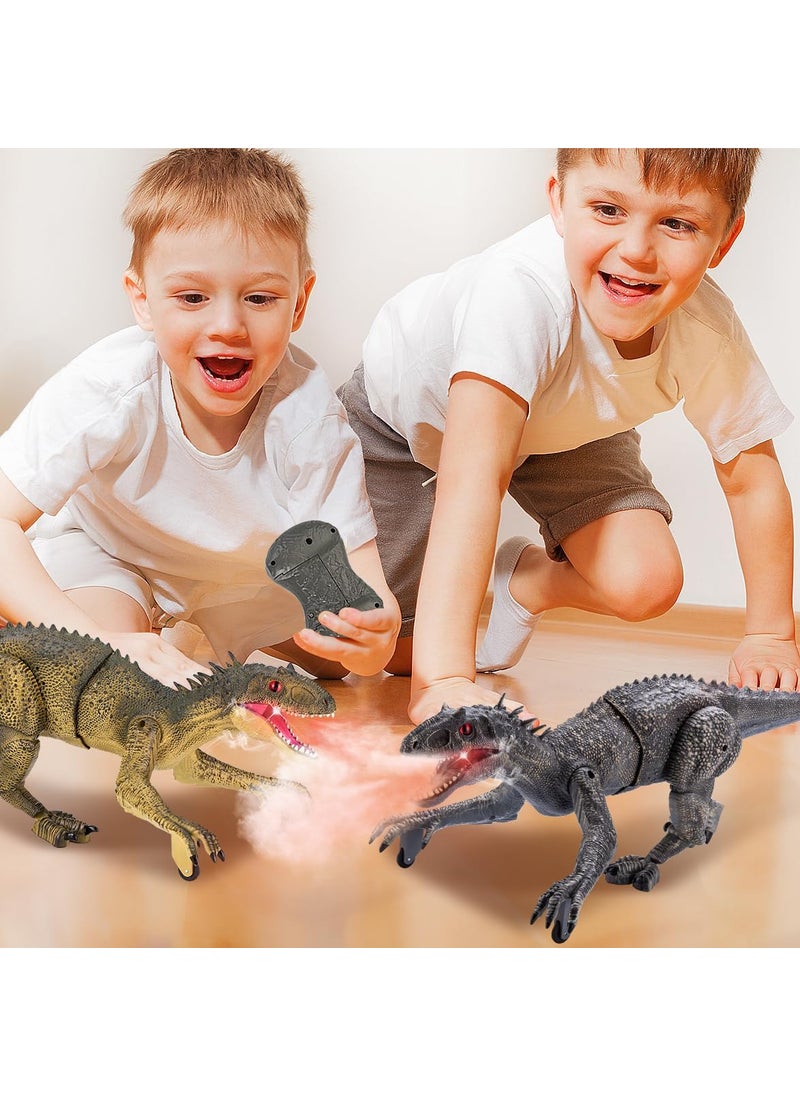 PowerTRC Remote Control Dinosaur for Kids Ages 3 4 5 6 7 8 9 10 Auto Mist Spraying RC LED Sound Rechargeable USB Port Realistic Outdoor 24G RC Dinosaur Toys Gifts for Boys Kids 310 Years Old Indo Rex Toys  - Image 5