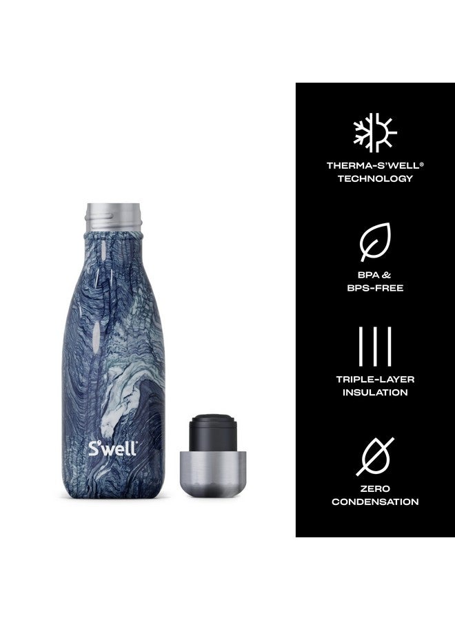 S'well S'well Stainless Steel Water Bottle, 9oz, Azurite Marble, Triple Layered Vacuum Insulated Containers Keeps Drinks Cold for 24 Hours and Hot for 12, BPA Free, Perfect for On the Go - Image 3
