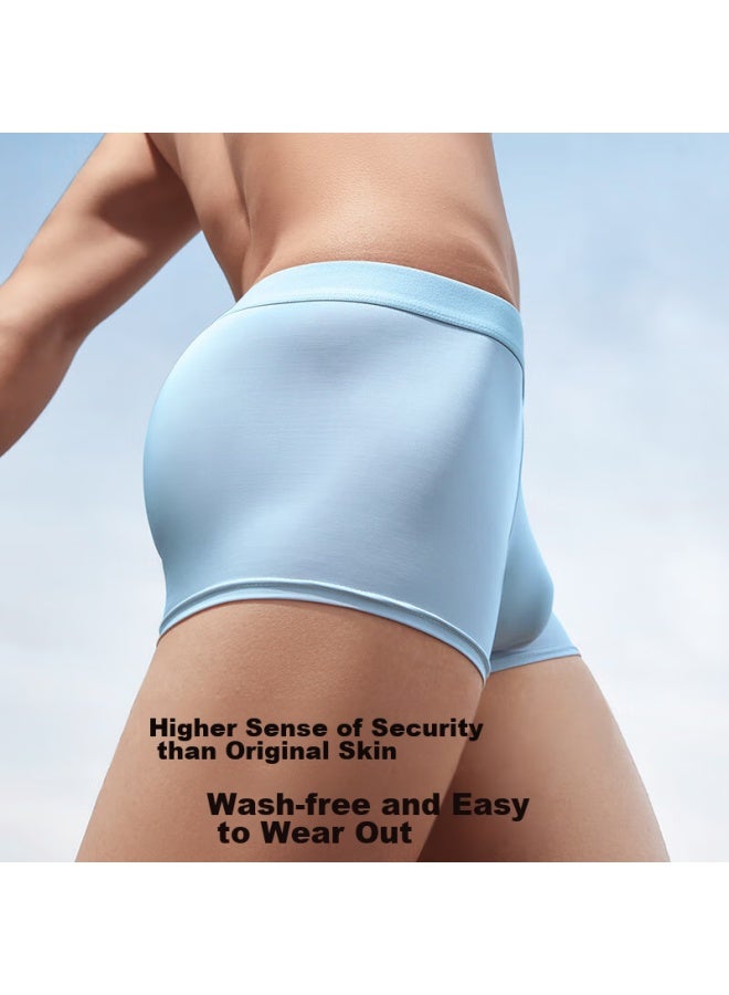 Emxee New Disposable Underwear, Ice Silk Sterilized Shorts, Boxer Briefs, Large Size, Travel-friendly, No-wash, Business Trip, Xxxl Size, 3 Pieces - Image 2