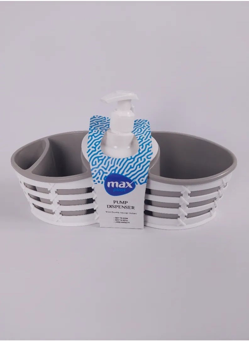 max plast Max Plast Double Basin Soap Pump Made of High Quality Plastic, Multi Color  - Image 1
