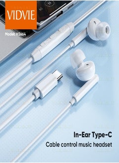 Vidvie In-Ear Headphone With Type C port Model (HS664) High Quality Stereo Sound and Excellent Microphone  - Image 2