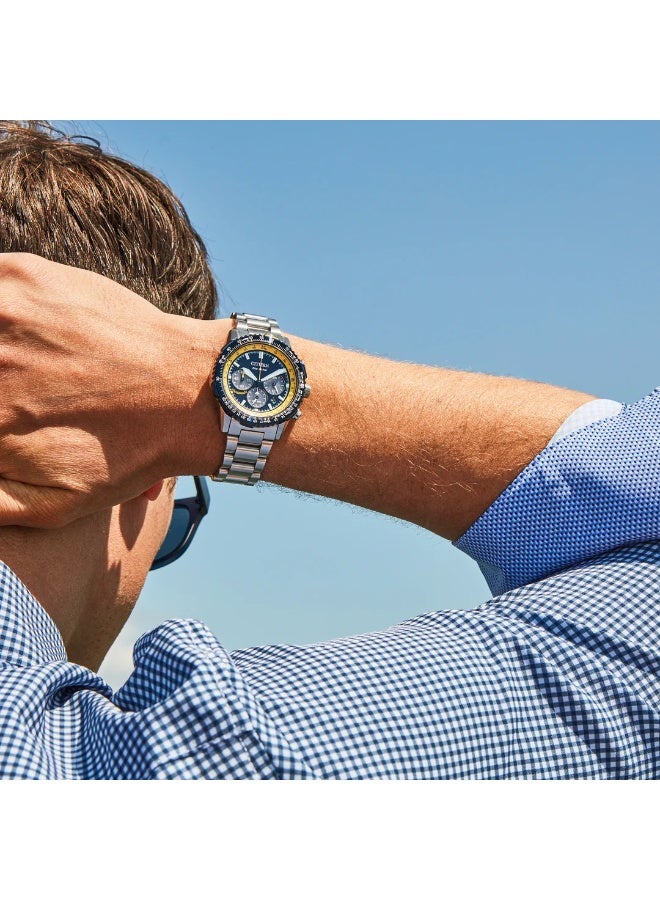 CITIZEN Eco‑Drive Promaster Navihawk CA4667‑53L, 40 mm Blue Dial, Stainless Steel Case & Bracelet, 200 m WR - Image 5
