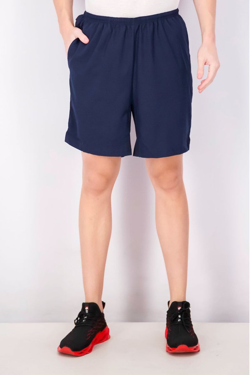 Rainforest Men Sportswear Fit Training Shorts, Navy - Image 1