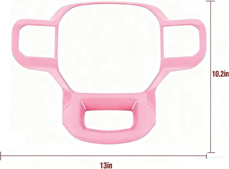 Keptrim Steering Wheel Cover Trim for Ford F150 2021 2022 2023 2024 2025, for 2023-2025 F250 F350 Super Duty, for 2022-2025 Expedition, ABS Pink,1pc - Image 5