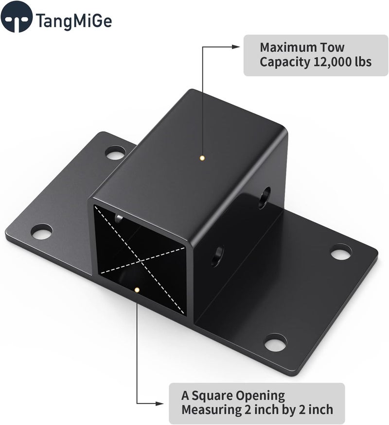TangMiGe 2 Inch Receiver Towing Hitch for Tractor Bucket, RV, UTV, Truck - 12000lbs Capacity - Image 5