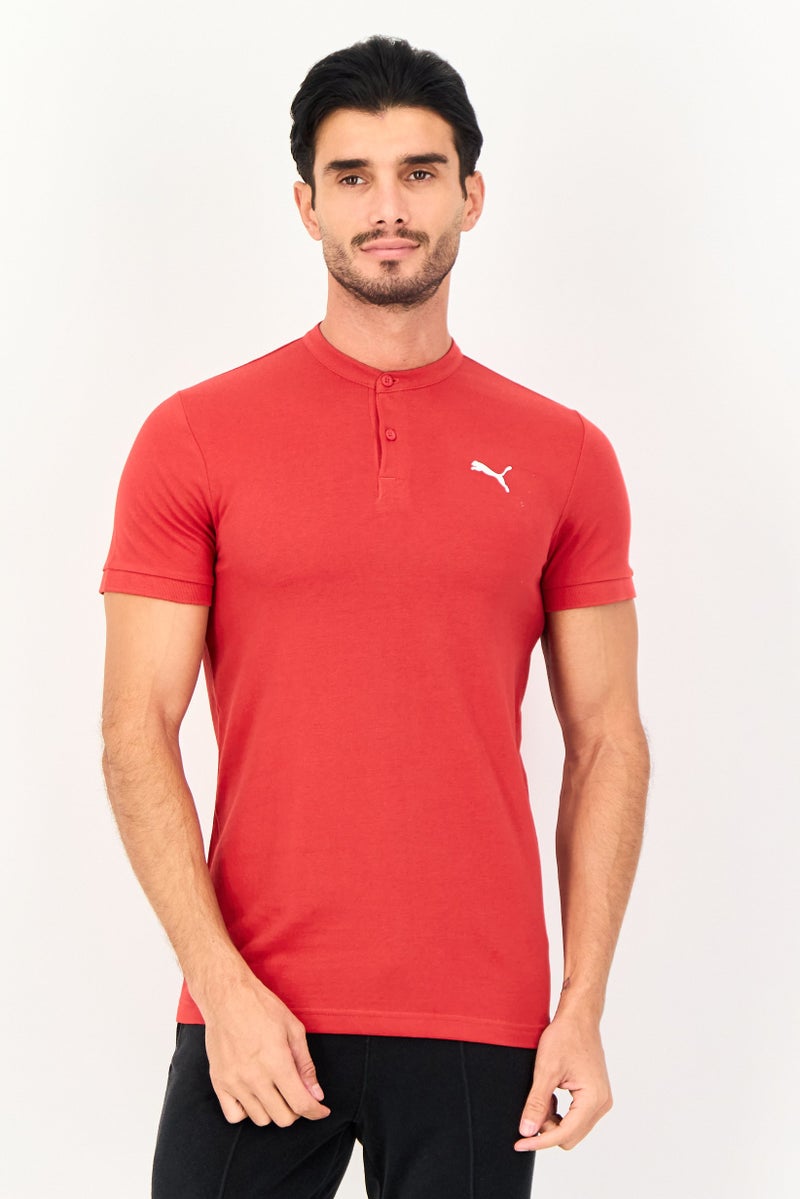 PUMA تي شيرت رياضي للرجال بأكمام قصيرة مناسب في الهواء الطلق، أحمر - Image 1