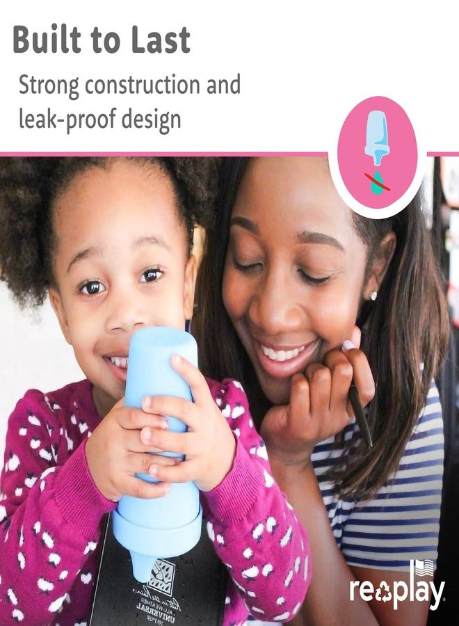 Re-Play Sippy Cups for Toddlers - 10 Oz. Reusable Spill Proof Cups for Kids, Dishwasher/Microwave Safe - Made in USA - Set of 4-3.13" x 6.25" - Space - Image 5