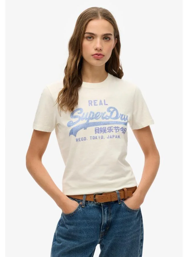 Vl Rhinestone Slim Tee