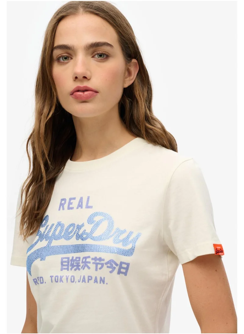 Superdry Vl Rhinestone Slim Tee