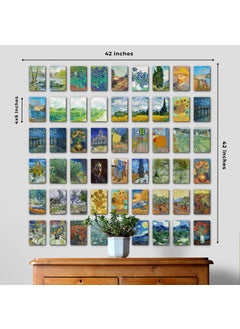 ARTCREST ARTCREST Vincent Van Gogh Brushes of Brilliance Wall Collage Kit Set of 54 Small Posters Aesthetic Wall Dcor for Bedroom Home Office or Dorm Room  - Image 3