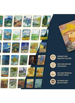 ARTCREST ARTCREST Vincent Van Gogh Brushes of Brilliance Wall Collage Kit Set of 54 Small Posters Aesthetic Wall Dcor for Bedroom Home Office or Dorm Room  - Image 5