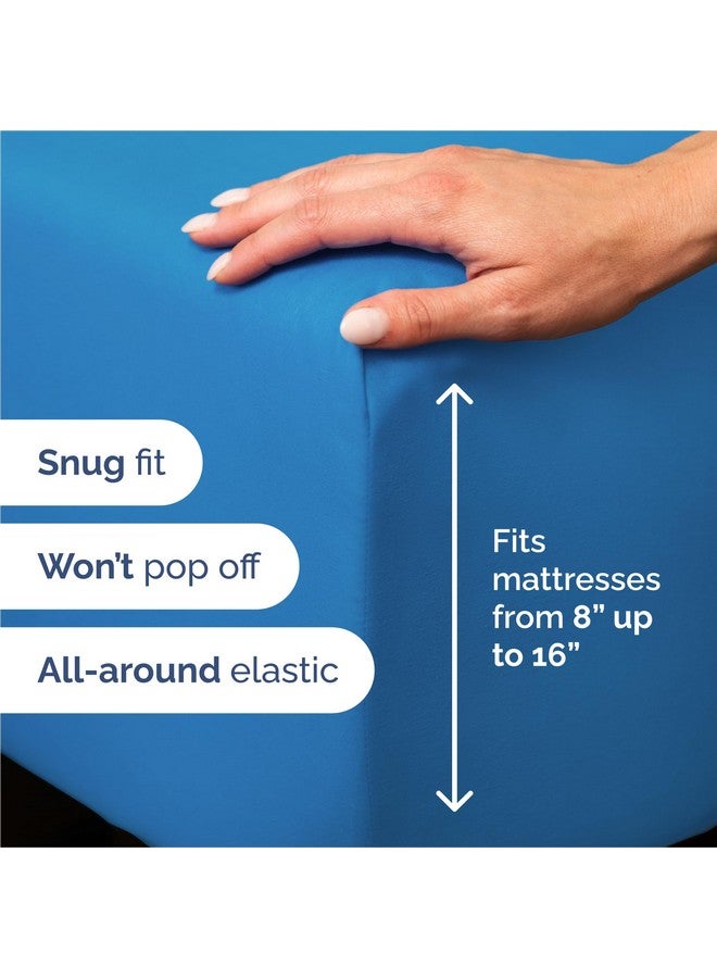 CGK Unlimited King 6 Piece Sheet Set - Comfy, Breathable & Cooling - Hotel Luxury Bedding for Women, Men, Kids & Teens - 1 Flat & 1 Fitted Sheet & 4 Pillowcases w/ Deep Pockets - Soft and Wrinkle Free - Royal Blue - Image 3