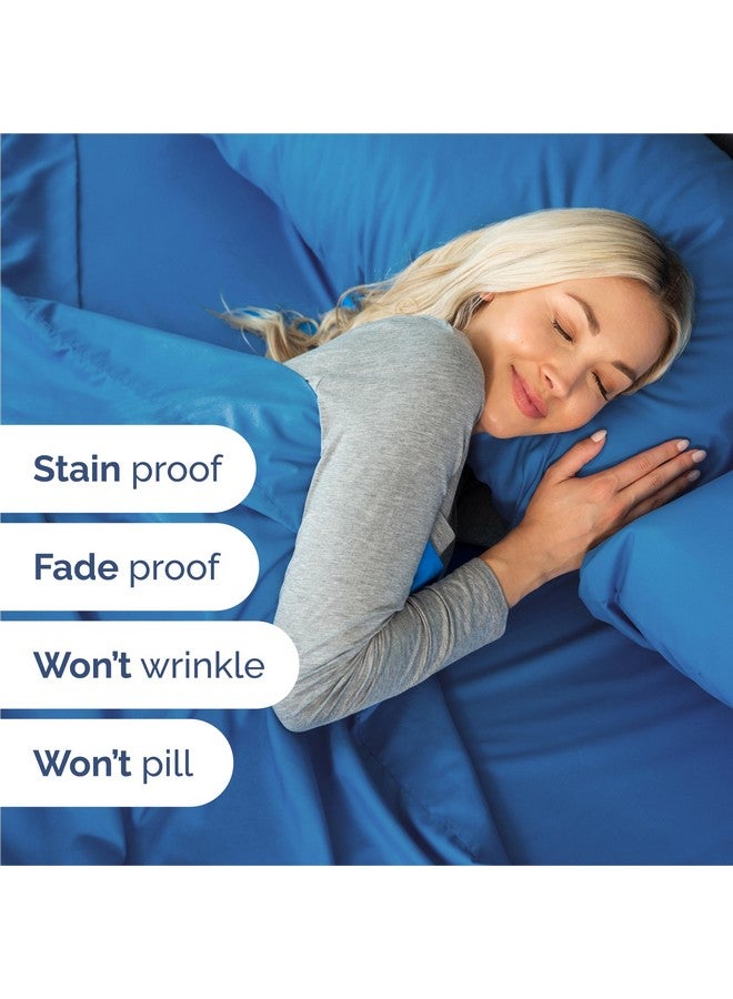 CGK Unlimited King 6 Piece Sheet Set - Comfy, Breathable & Cooling - Hotel Luxury Bedding for Women, Men, Kids & Teens - 1 Flat & 1 Fitted Sheet & 4 Pillowcases w/ Deep Pockets - Soft and Wrinkle Free - Royal Blue - Image 5