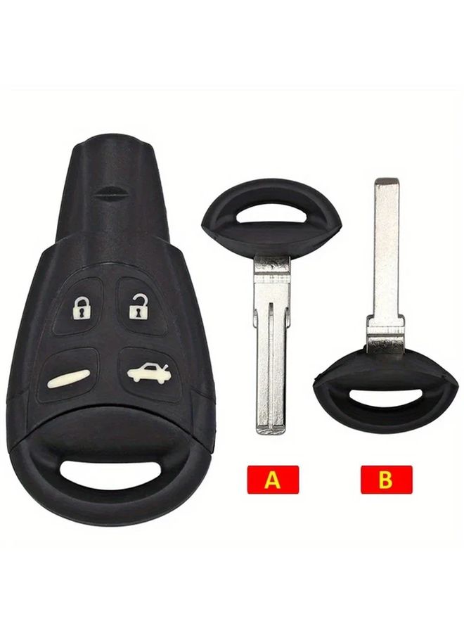 Saab 9 3 9 5 Key Shell Case with WT47T Blade ABS Material 2003 2007 - Image 1