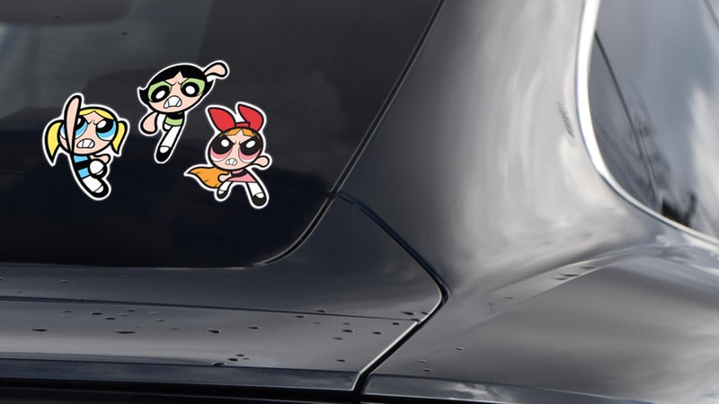 Elektroplate Officially Licensed Powerpuff Girls Action Trio Dynamic Decals | Premium Auto-Grade All Weather Vinyl Sticker for Car, Water Bottle, Laptop, Cooler, Phone | Made in The USA | Set of 3 - Image 4