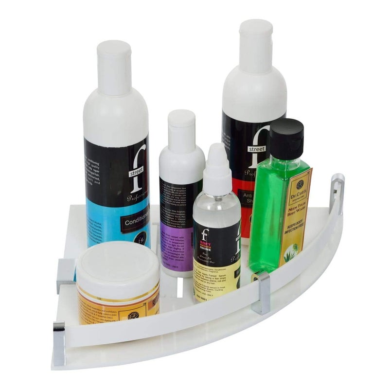 MOXWARE Stylish Acrylic Corner Bathroom Shelves | Wall Mounted Bathroom Corner Shelf | Corner Rack 10x10 Inches | Corner Rack for Bedroom, Kitchen, Bathroom Corner | Pack of 3 - Image 3