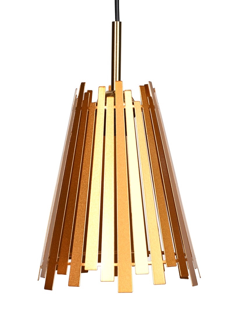 Modern Gold pendant chandelier, geometric shape, with a contemporary and modern design - Image 1