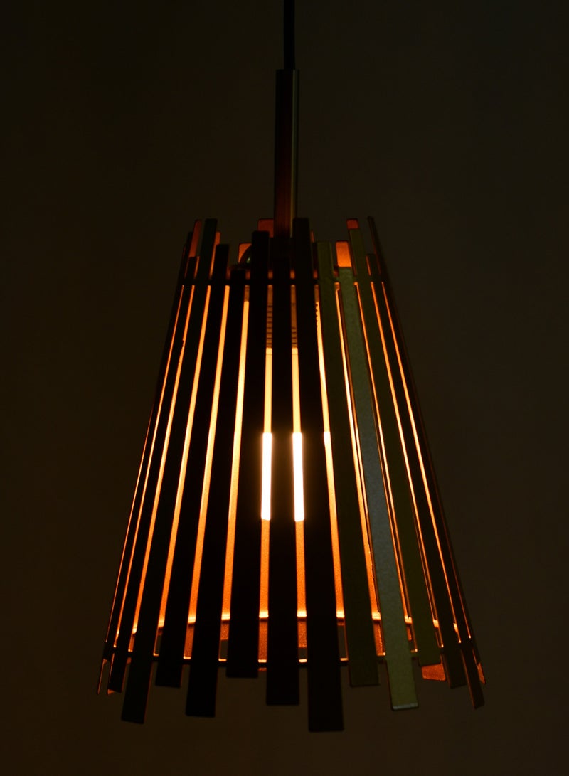 Modern Gold pendant chandelier, geometric shape, with a contemporary and modern design - Image 2