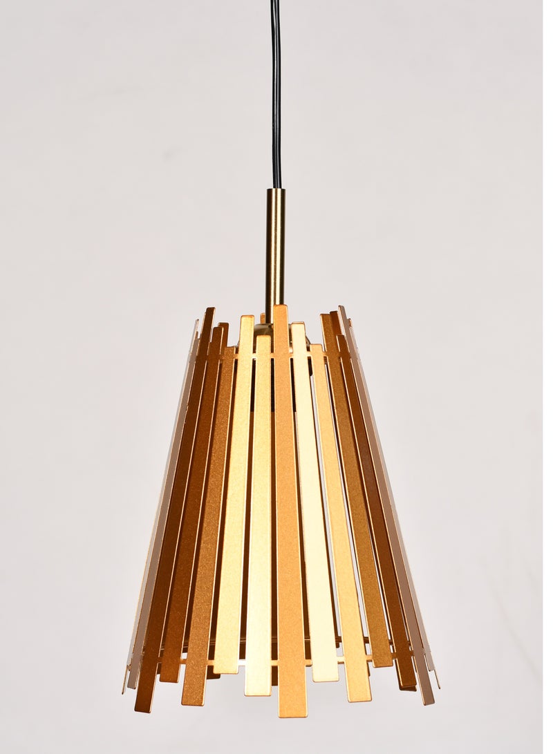 Modern Gold pendant chandelier, geometric shape, with a contemporary and modern design - Image 4