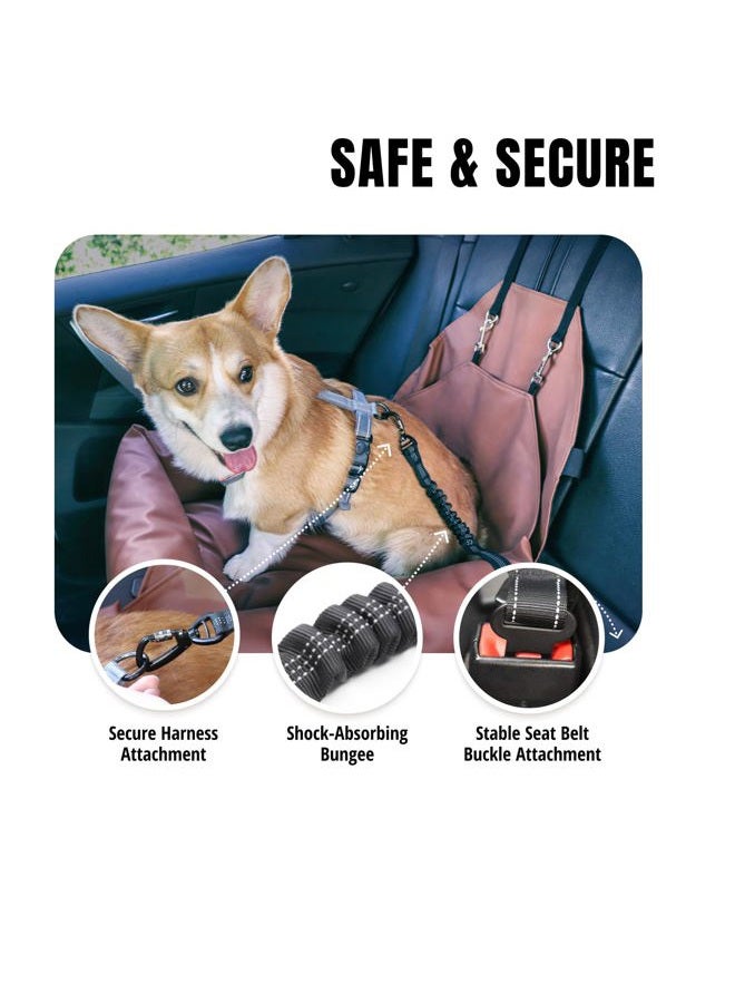 Owleys Dog Seat Belt for Car - Dog Seatbelt Harness for Car - Safety Car Leash for Dogs - Adjustable Dog Car Belt for Small Large & Medium Pets Black - Image 2