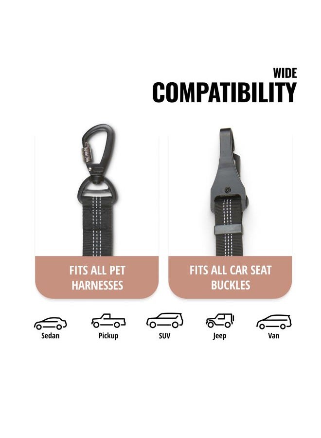 Owleys Dog Seat Belt for Car - Dog Seatbelt Harness for Car - Safety Car Leash for Dogs - Adjustable Dog Car Belt for Small Large & Medium Pets Black - Image 5