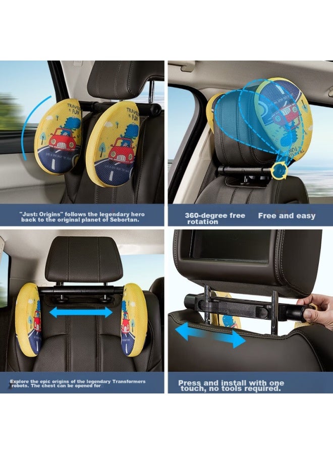 DiGallen Digalun Car Headrest, Side Sleeping Car Sleeping Aid, Car Cushion, Child Safety Seat Pad, Neck Pillow, For Boys - Image 4