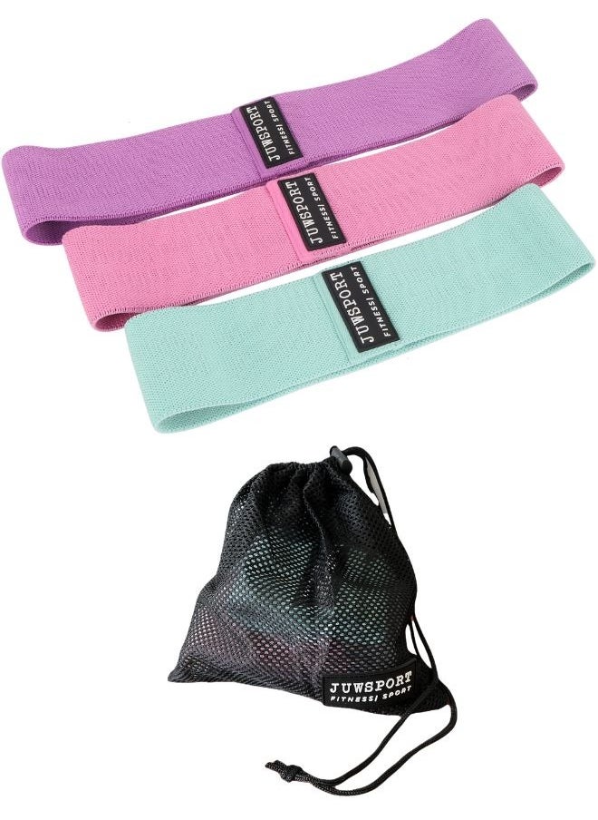 JUWA Juw Resistance Bands for exercise-Exercise Bands with-Non-Slip Design for Hips & Glutes-Resistance Bands for Working Out-3 Levels Workout Sport Bands for Women forYoga, Home Fitness, Pilates Set of 3  - Image 1
