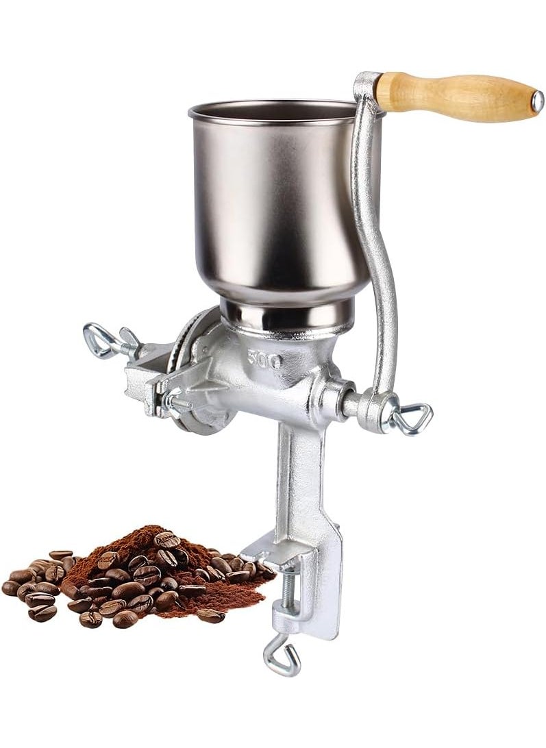 HURRISE Corn Grinder with High Hopper Grain Mill Manual Grinder For Corn Rice Soybeans Pepper Chickpeas Cast Iron Wheat Grinder DryWet Grinding For Domestic Use  - Image 1
