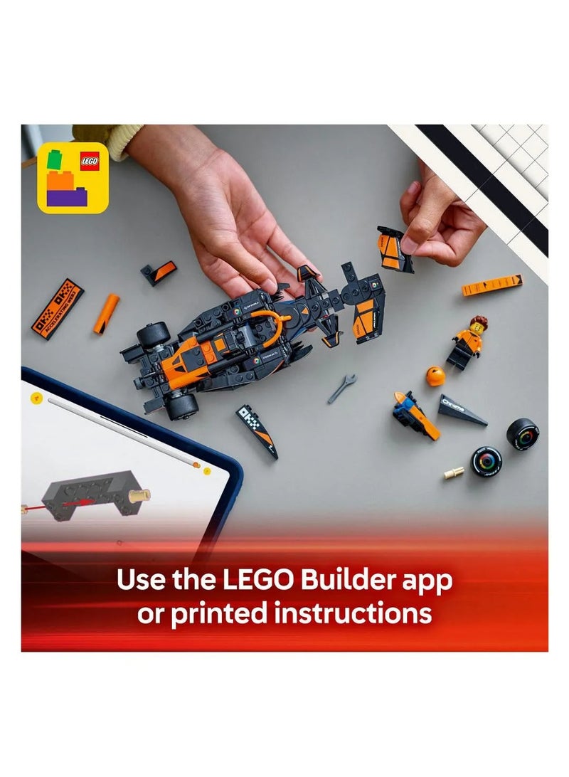 LEGO Speed Champions McLaren F1 Team MCL38 Race Car, Vehicle Set and Driving Kit 77251 - 269 Pieces - Image 2