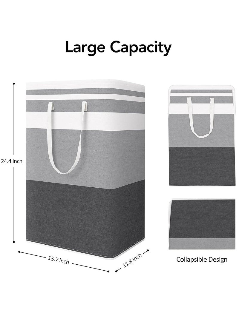 Gerenic - 3-pack Laundry Hamper, 75L Collapsible Large Laundry Baskets with Easy Carry Handles, Freestanding Waterproof Clothes Hamper, Storage Basket for Toys Clothes, Laundry Organizer - Image 1