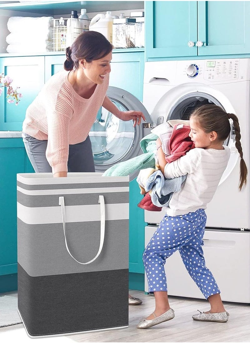 Gerenic - 3-pack Laundry Hamper, 75L Collapsible Large Laundry Baskets with Easy Carry Handles, Freestanding Waterproof Clothes Hamper, Storage Basket for Toys Clothes, Laundry Organizer - Image 1