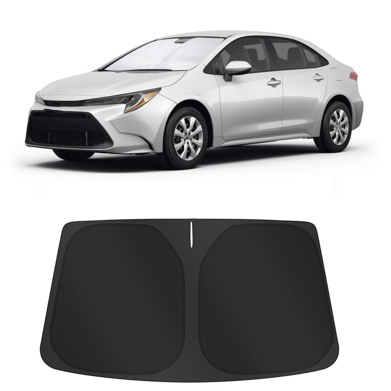 TINGLU Sun Shade for Toyota Corolla 20202025 2026Not for Corolla Cross Accessories Windshield Sun Shade Window Shade UV Rays Protection Sun Visor Cover with Steering Wheel Sunshade Storage Bag - Image 3