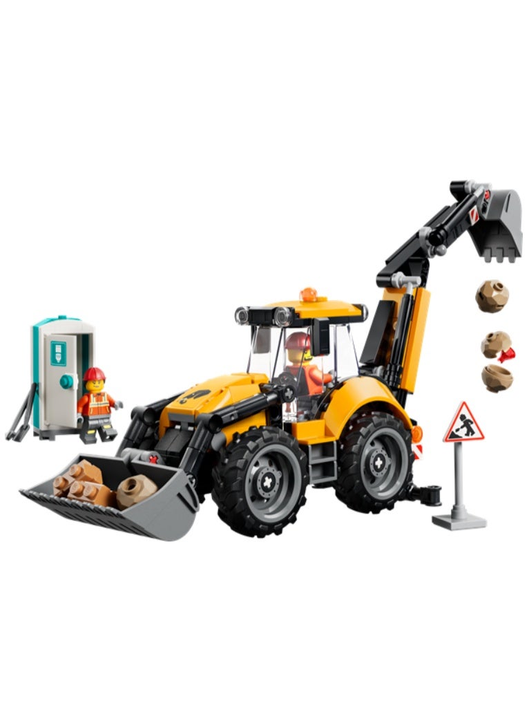 LEGO Yellow Backhoe Loader Building Set - Image 2