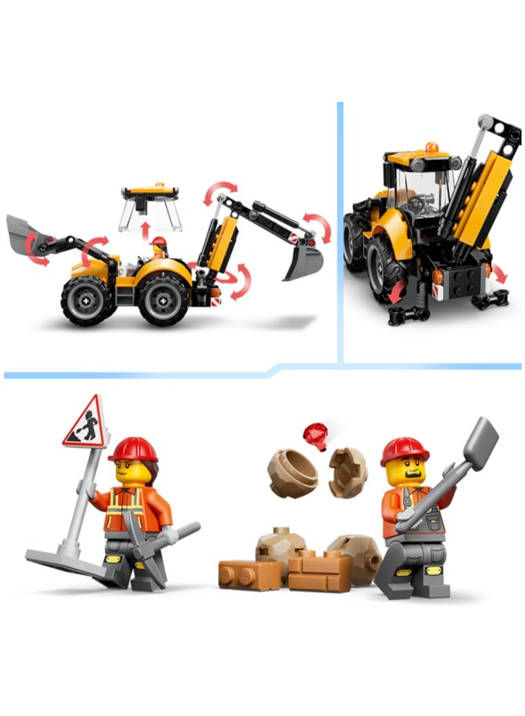 LEGO Yellow Backhoe Loader Building Set - Image 4
