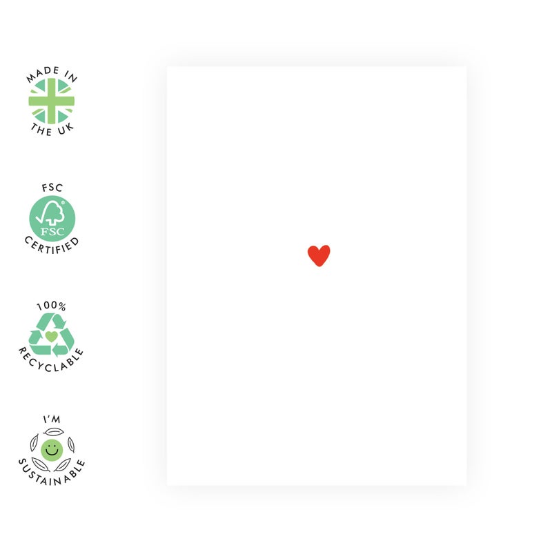Central 23 Minimalist Love Greeting Card - 'Simple Heart - Lovely Gifts for Him, Her, Husband, Wife, Girlfriend, Boyfriend, Spouse, Partner, Couples, Women, Men - Valentines Day - Comes with Fun Stickers - Image 2